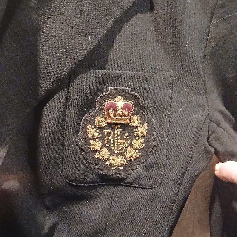Ralph Lauren Navy Double-Breasted Blazer with Gold Accents - Picture 4 of 9